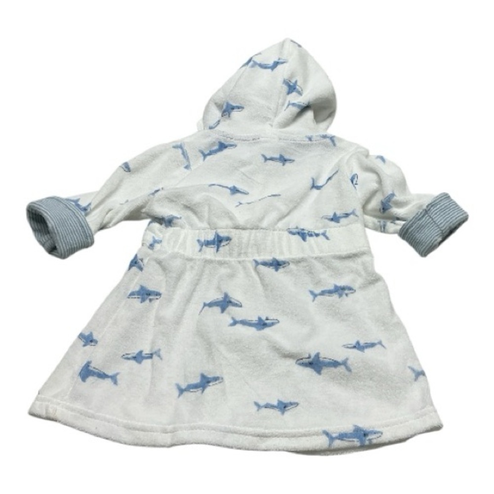 Carter's - NWT - White Robe with Blue Shark Pattern - Picture 3 of 3